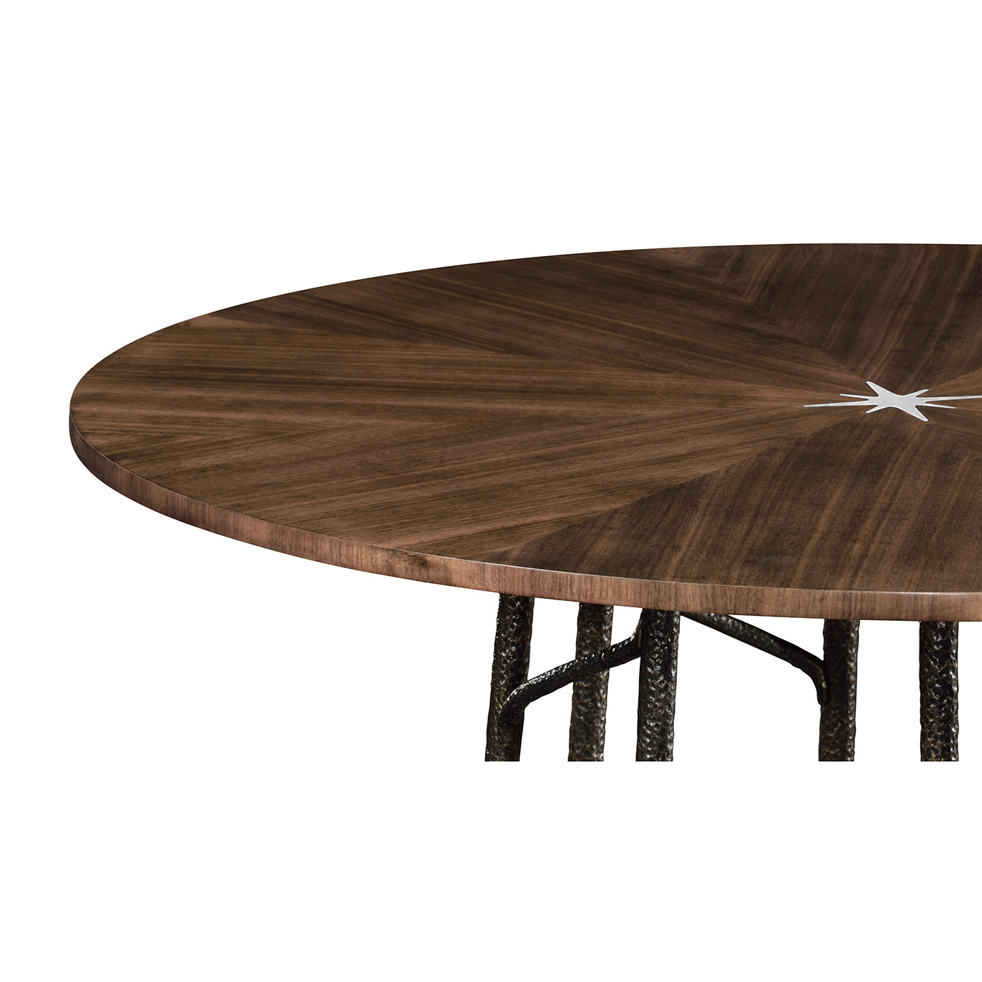 Circular Natural Walnut Continental Table