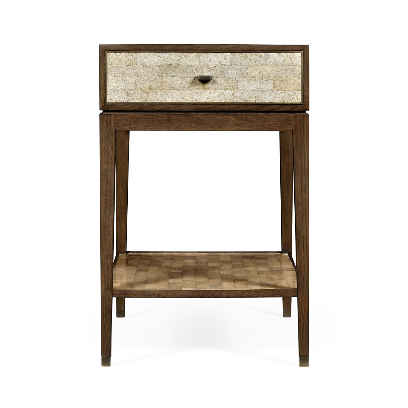 Square Natural Walnut Bedside Table