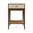 Square Natural Walnut Bedside Table