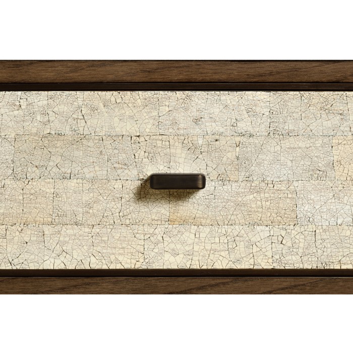 Square Natural Walnut Bedside Table