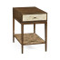 Square Natural Walnut Bedside Table