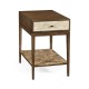 Square Natural Walnut Bedside Table