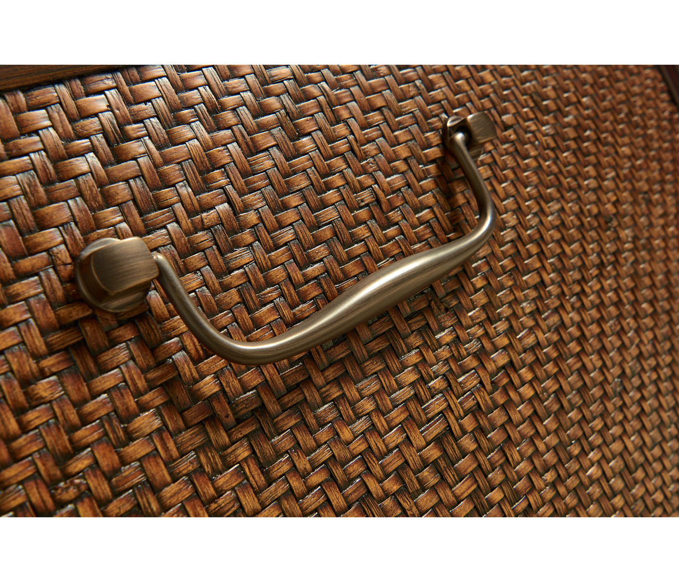 Bergere Brown Rattan Matte Sides & Back Occasional Chair