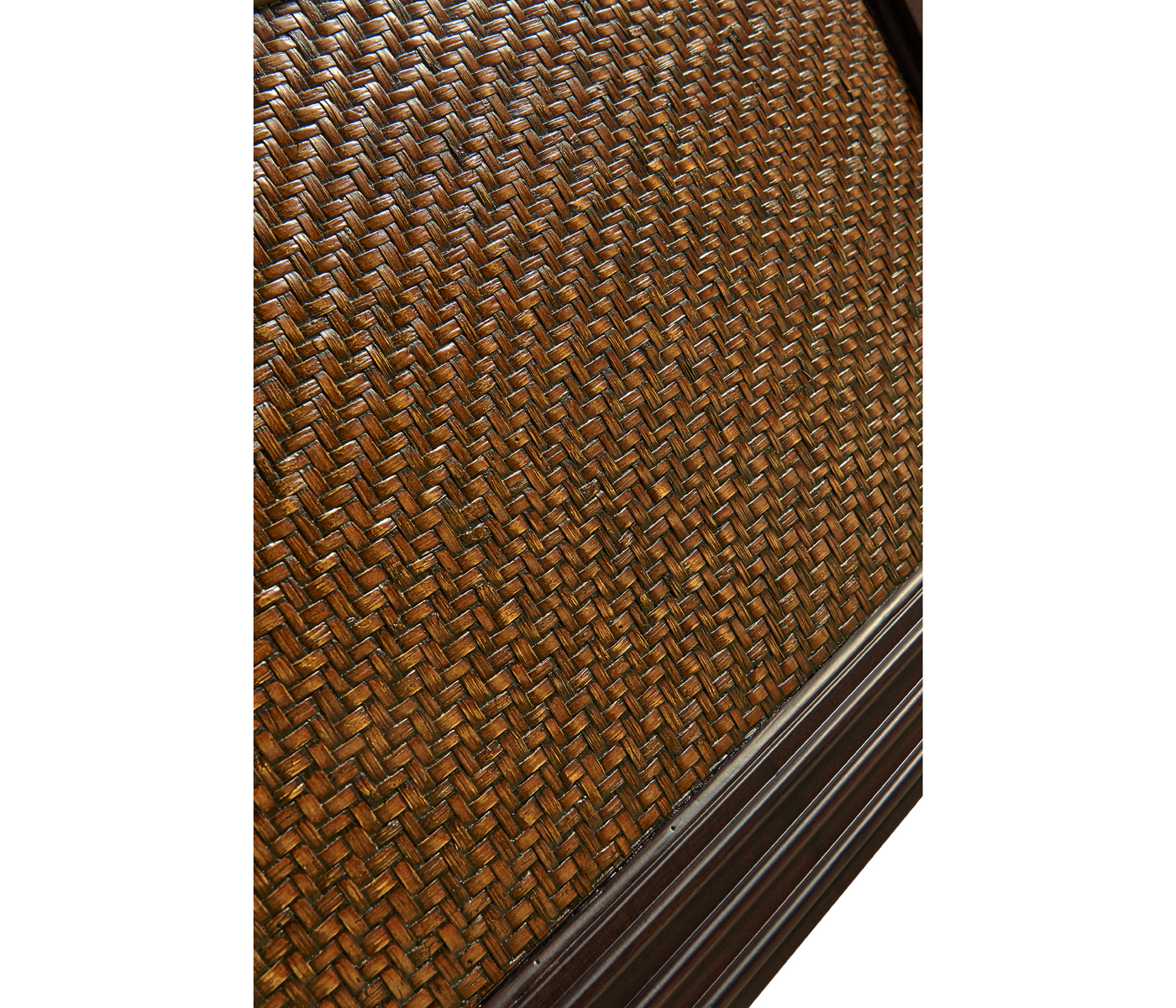 Bergere Brown Rattan Matte Sides & Back Occasional Chair