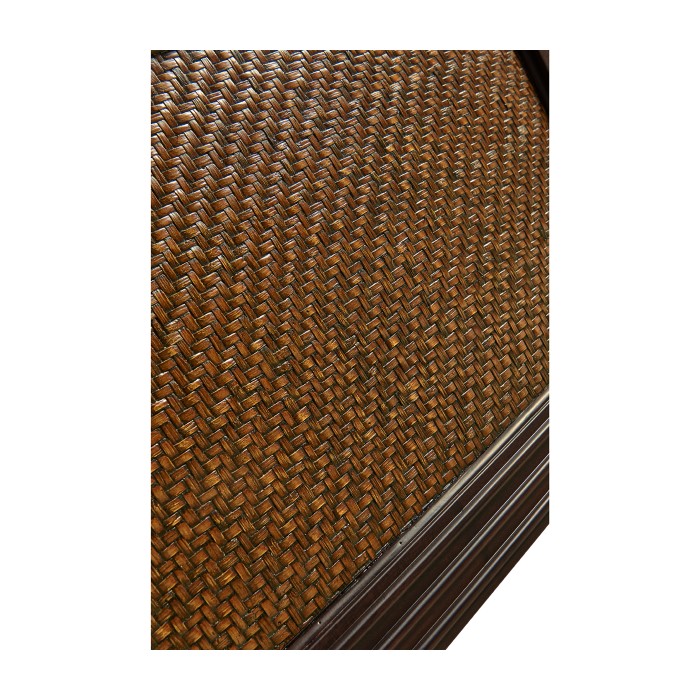 Bergere Brown Rattan Matte Sides & Back Occasional Chair