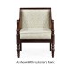 Bergere Brown Rattan Matte Sides & Back Occasional Chair