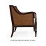 Bergere Brown Rattan Matte Sides & Back Occasional Chair
