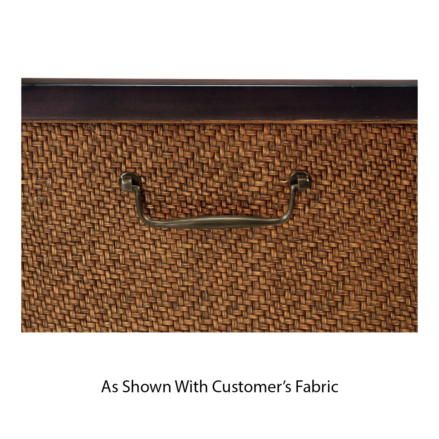 Bergere Brown Rattan Matte Sides & Back Occasional Chair