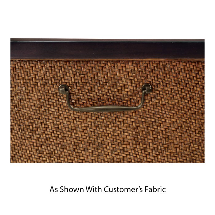 Bergere Brown Rattan Matte Sides & Back Occasional Chair
