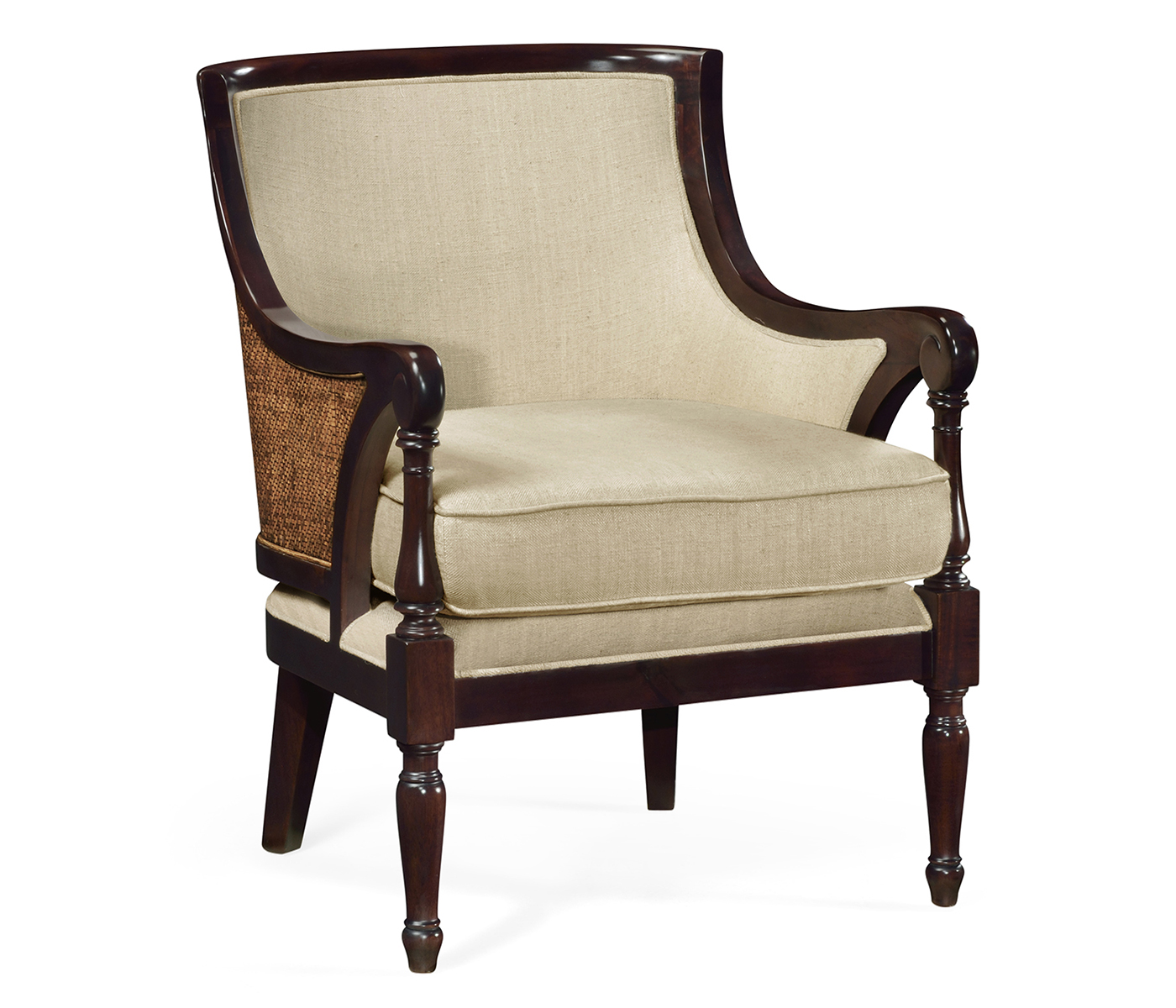 Langkawi Curved Rattan Back Occasional Chair