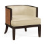 Langkawi Occasional Tub Chair with Rattan Matte Back