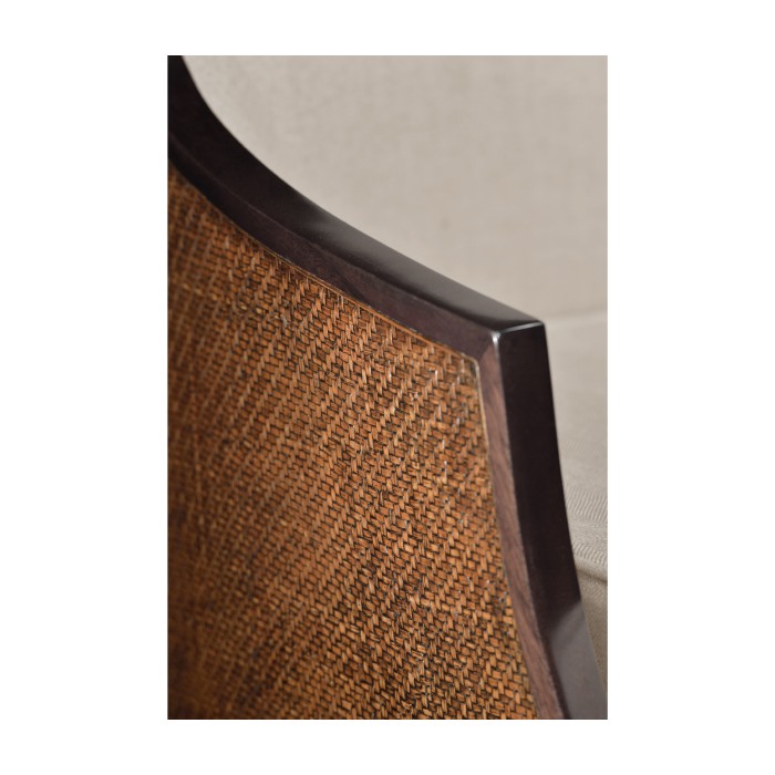 Rouded Langkawi Rattan Back Dining Chair