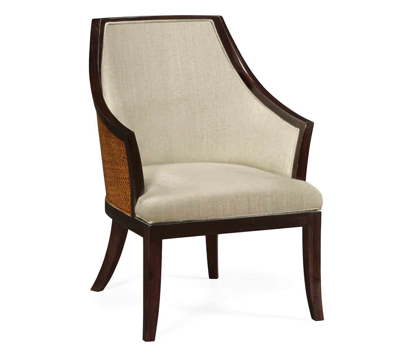 Langkawi Curved Sonokelling & Rattan Occasional Chair