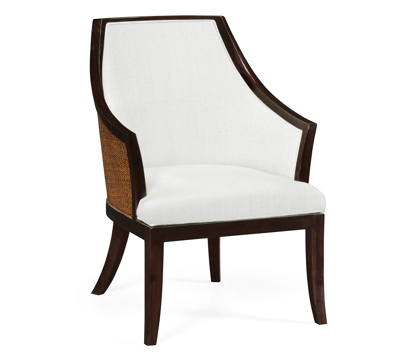 Langkawi Curved Sonokelling & Rattan Occasional Chair