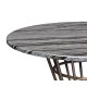 Round Geometric Antique Brass Centre Table with a Grey Marble Top 25