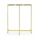 Medium Solid Brass & Eggshell & Laquer Top Round Lamp Table
