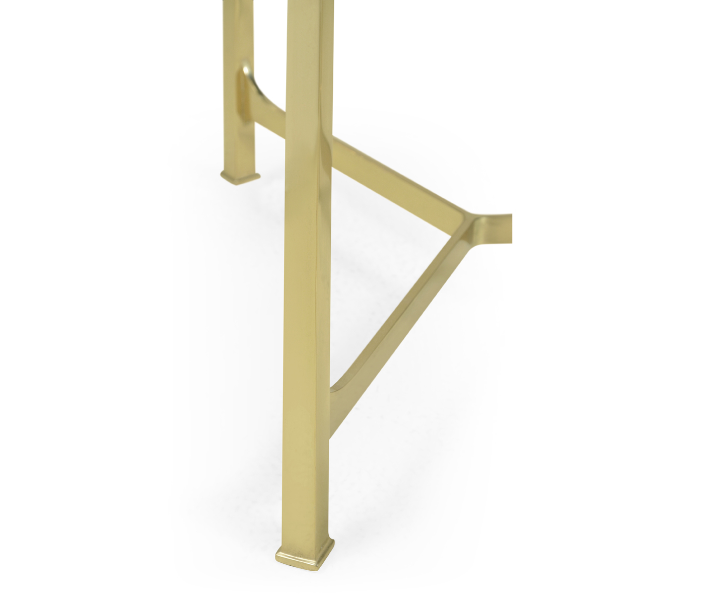 Medium Solid Brass & Green Onyx Top Round Lamp Table