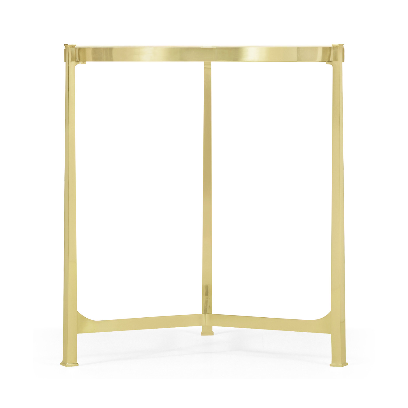 Large Solid Brass & Green Onyx Top Round Lamp Table