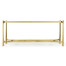 Rectangular Solid Brass & Blanco Equador Marble Top Coffee Table