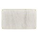 Rectangular Solid Brass & Blanco Equador Marble Top Coffee Table