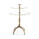 Round Bronze & Glass Side Table