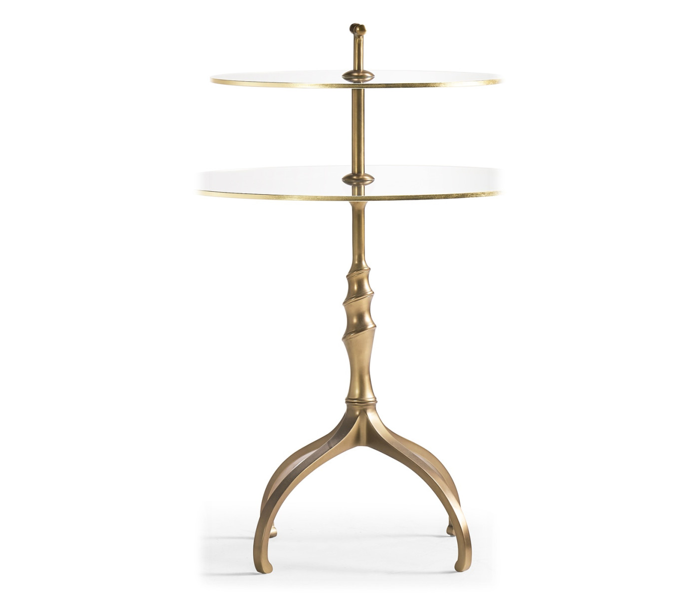 Round Bronze & Glass Side Table