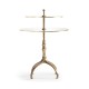Round Bronze & Glass Side Table