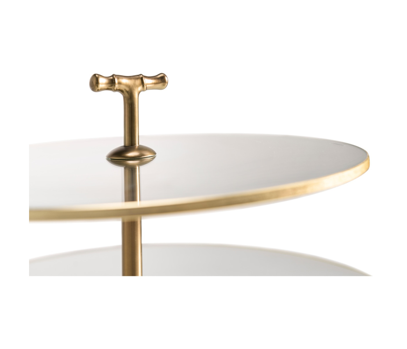 Round Bronze & Glass Side Table