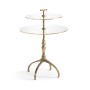 Round Bronze & Glass Side Table