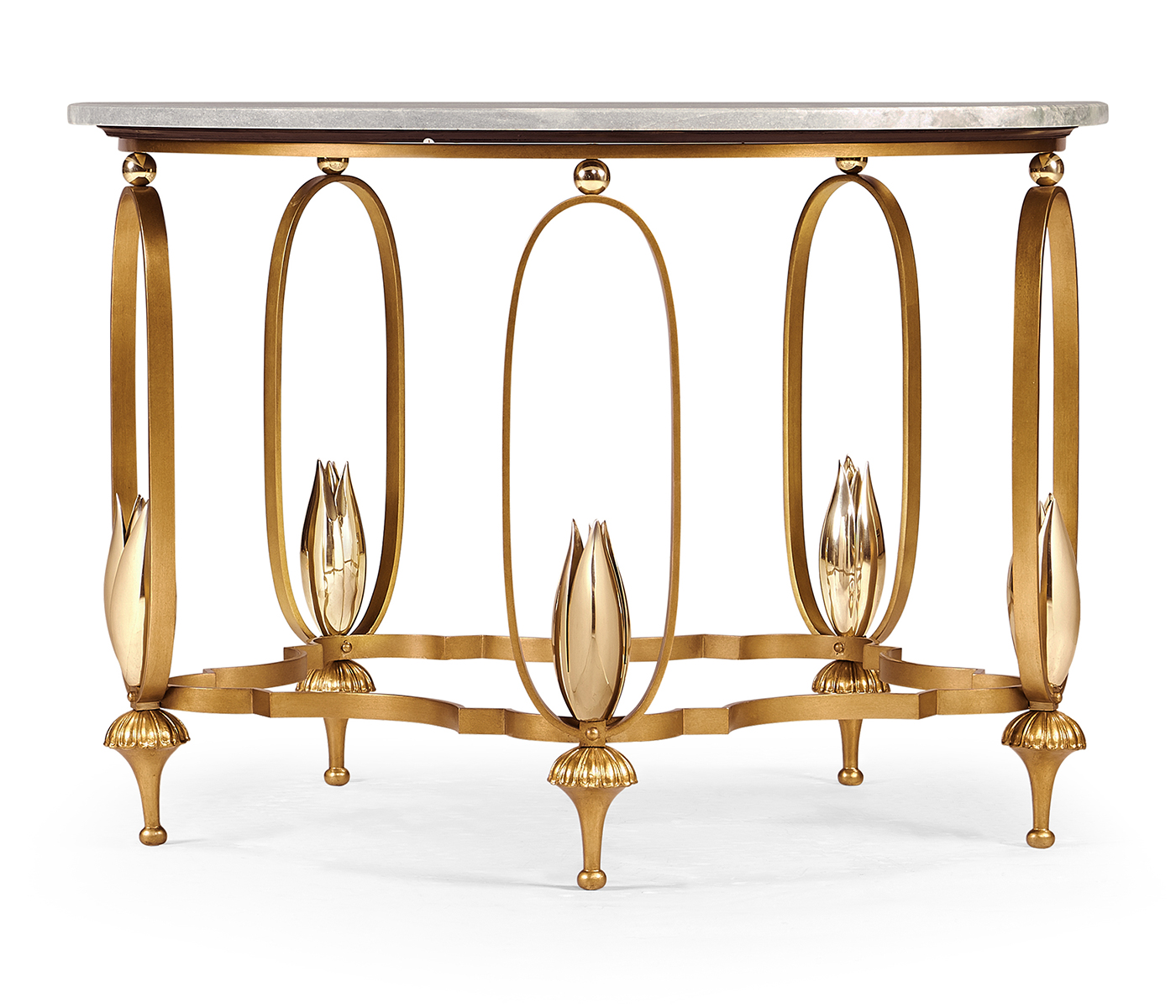 Gilded Centre Table with Green Marble Top