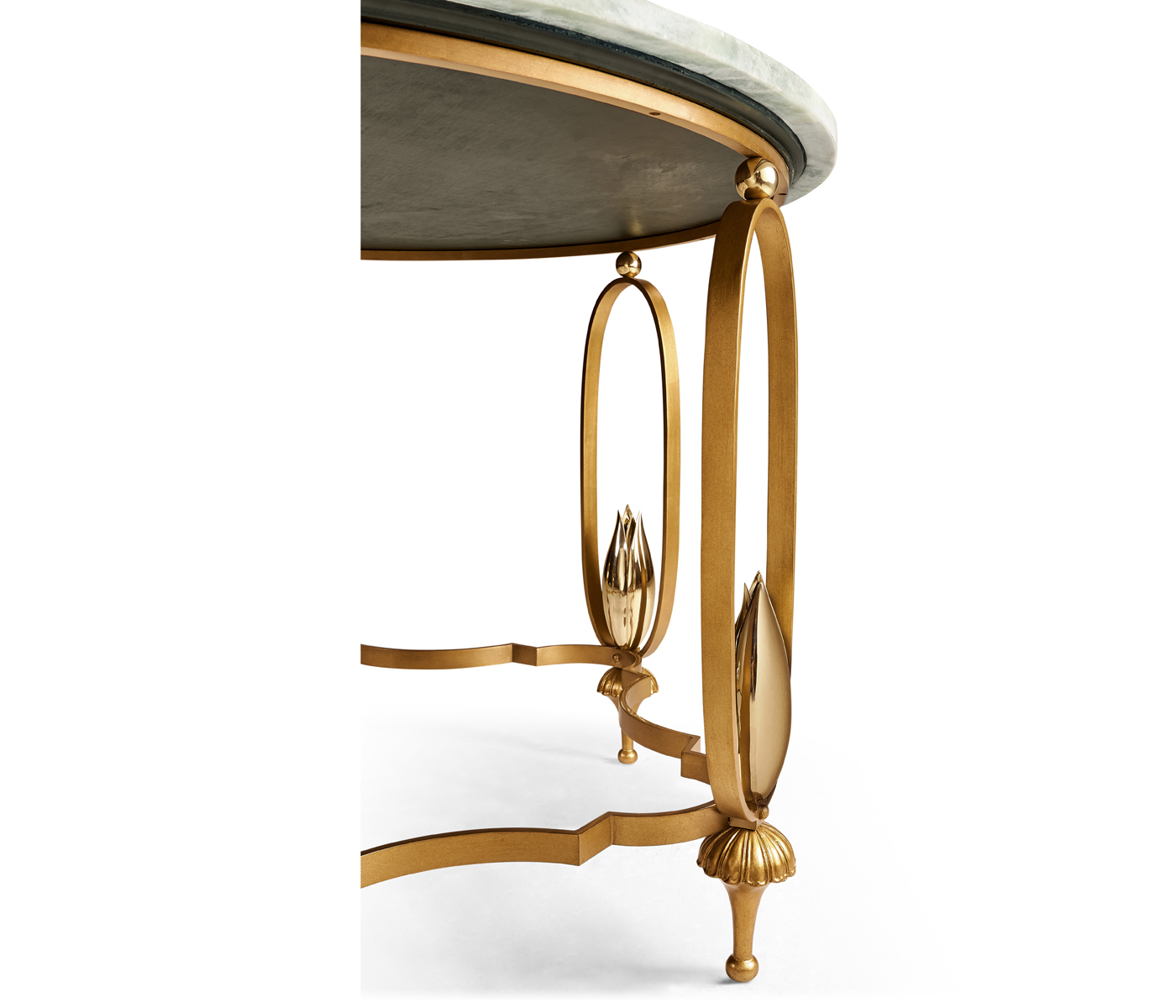 Gilded Centre Table with Green Marble Top