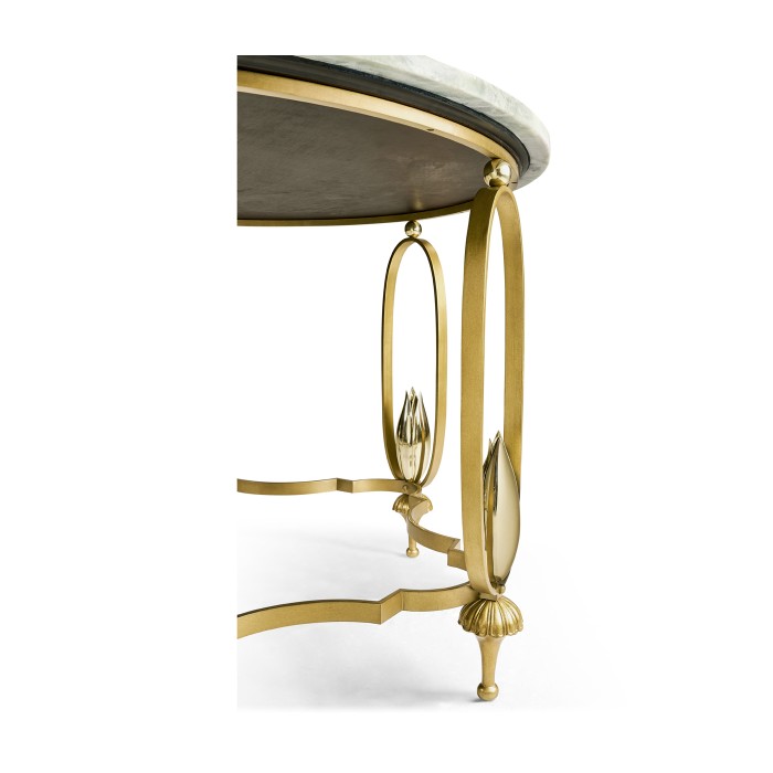 Gilded Centre Table with Green Marble Top