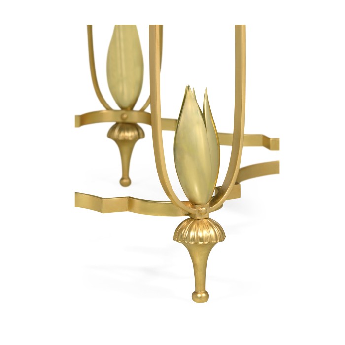 Gilded Centre Table with Green Marble Top