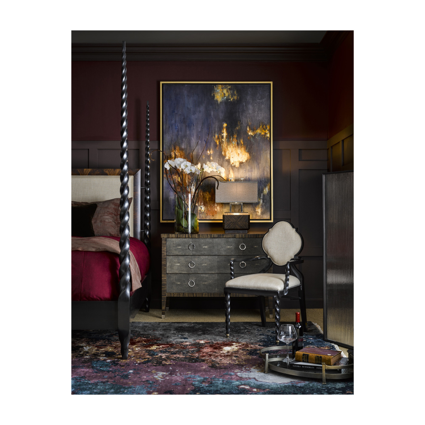 Black Barleytwist Dining Arm Chair