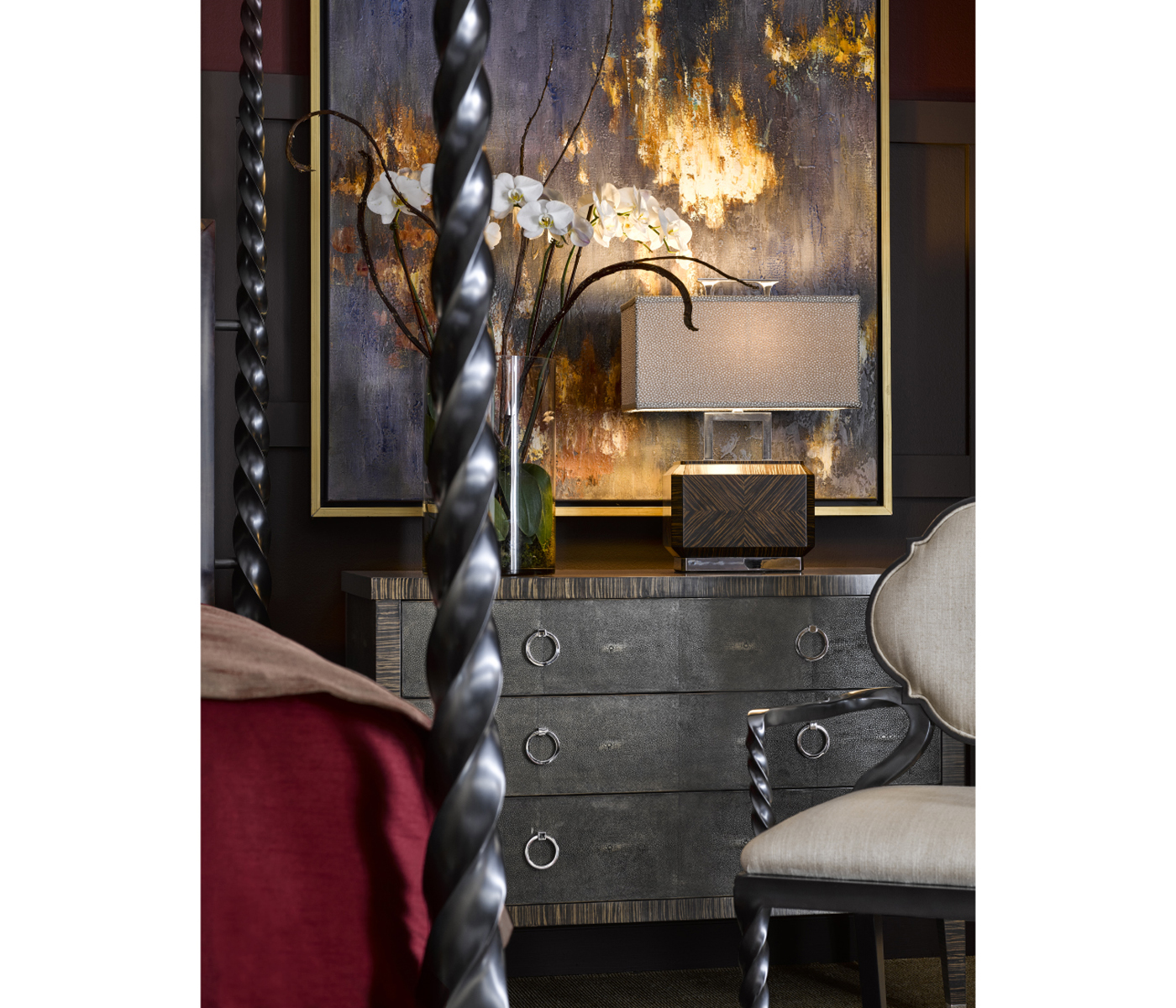 Black Barleytwist Dining Arm Chair