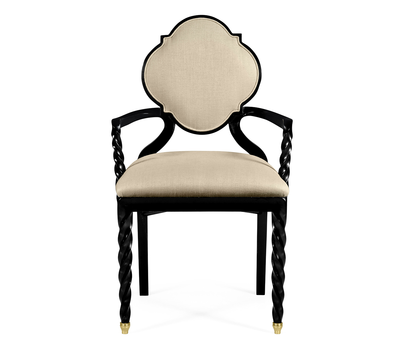 Black Barleytwist Dining Arm Chair