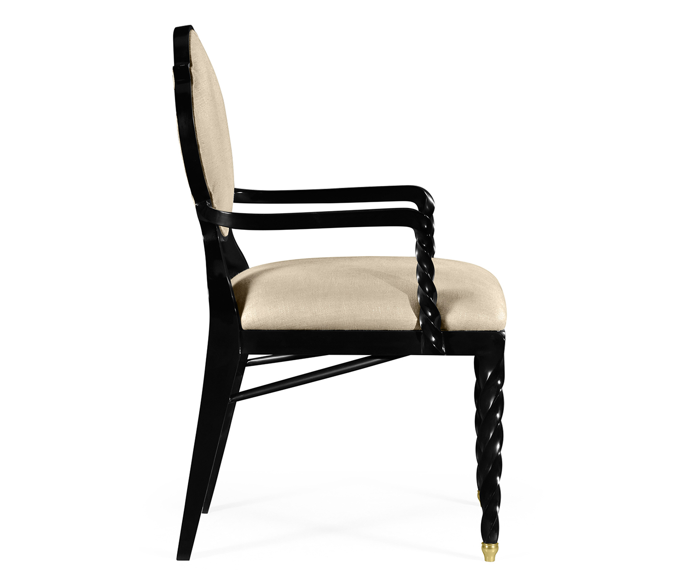 Black Barleytwist Dining Arm Chair
