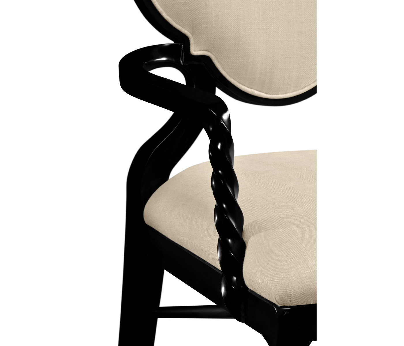 Black Barleytwist Dining Arm Chair