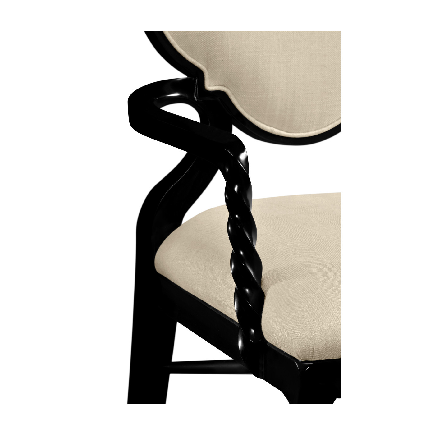 Black Barleytwist Dining Arm Chair