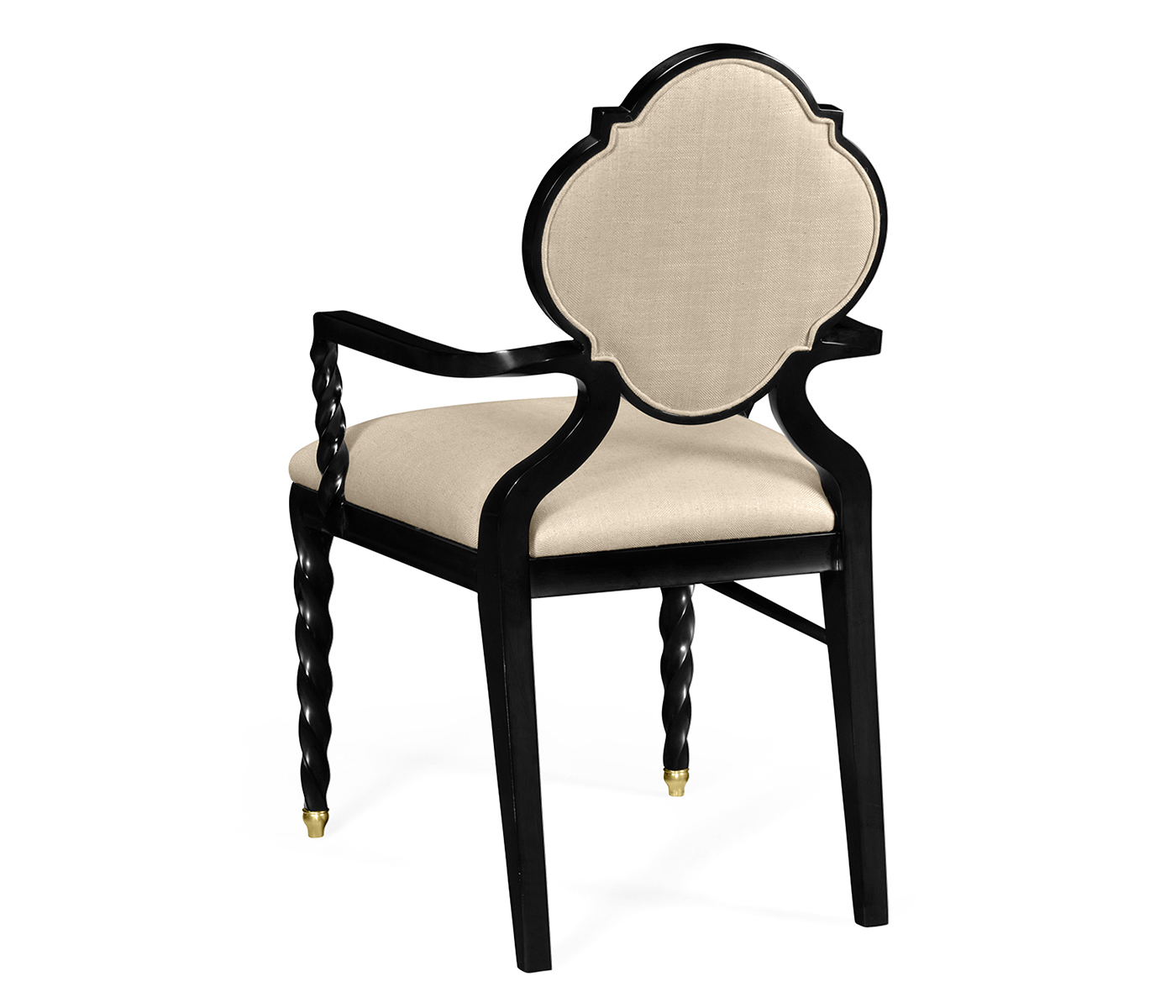 Black Barleytwist Dining Arm Chair