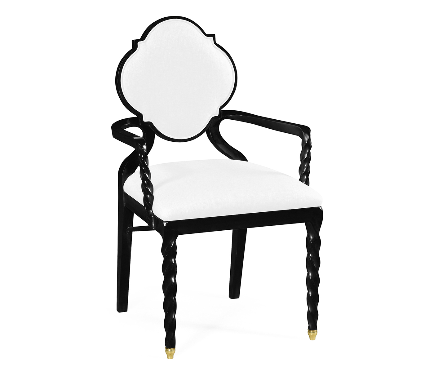 Black Barleytwist Dining Arm Chair