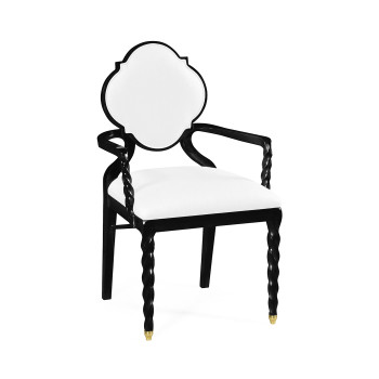Black Barleytwist Dining Arm Chair