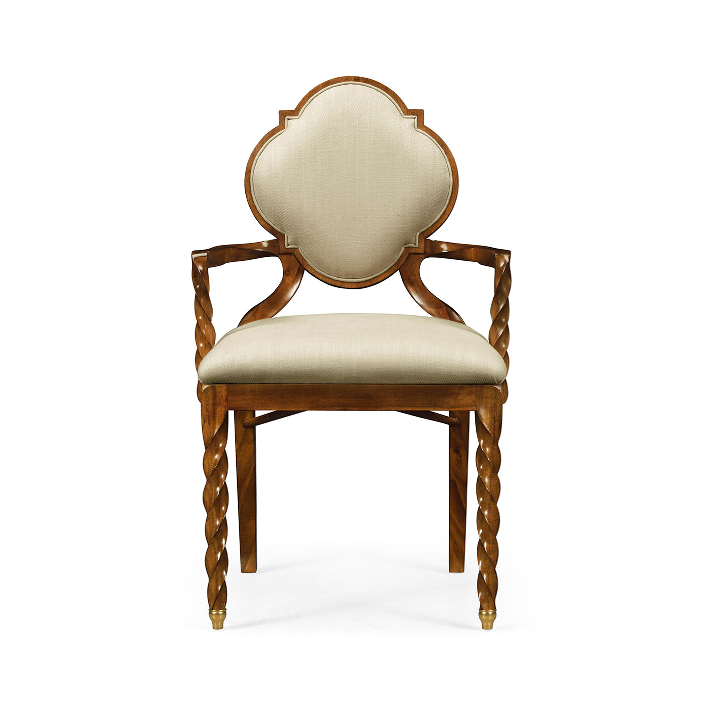 Walnut Barleytwist Dining Arm Chair