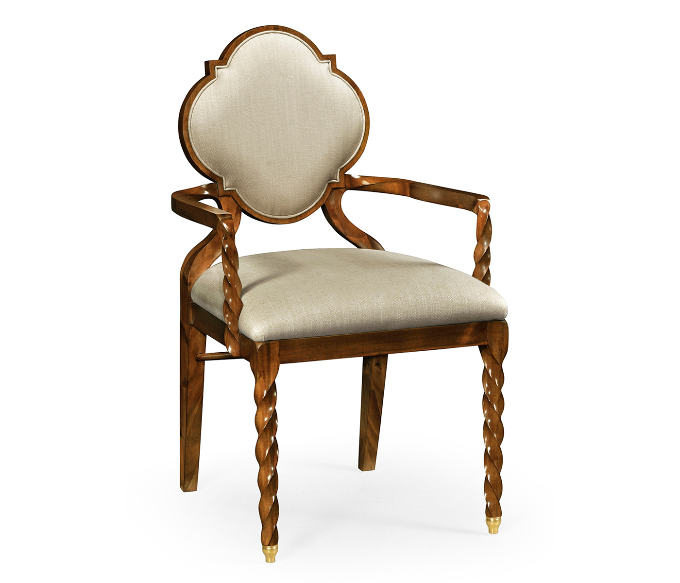 Walnut Barleytwist Dining Arm Chair