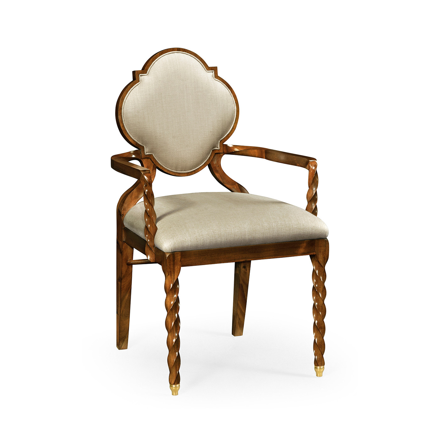 Walnut Barleytwist Dining Arm Chair