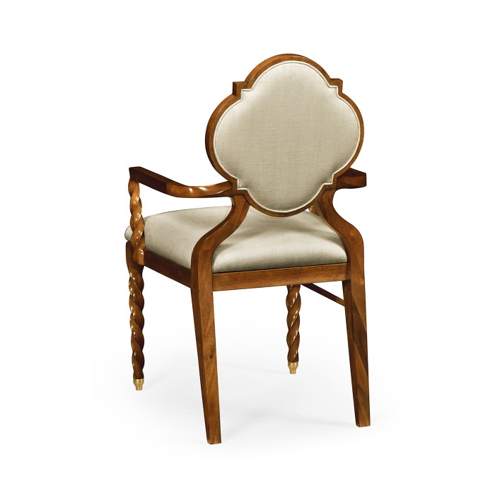 Walnut Barleytwist Dining Arm Chair