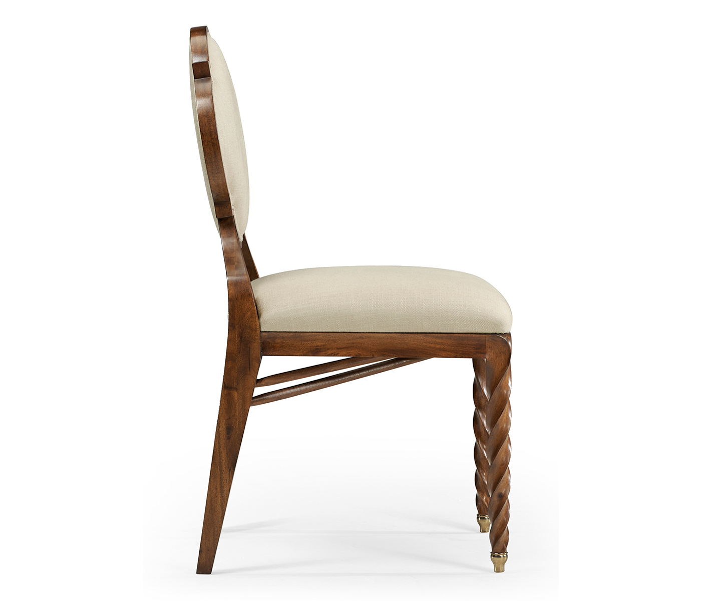 Walnut Barleytwist Dining Side Chair