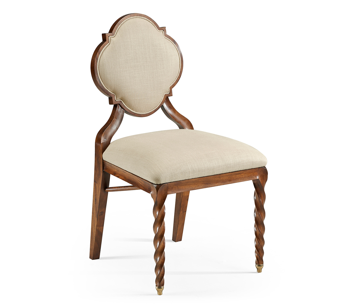 Walnut Barleytwist Dining Side Chair