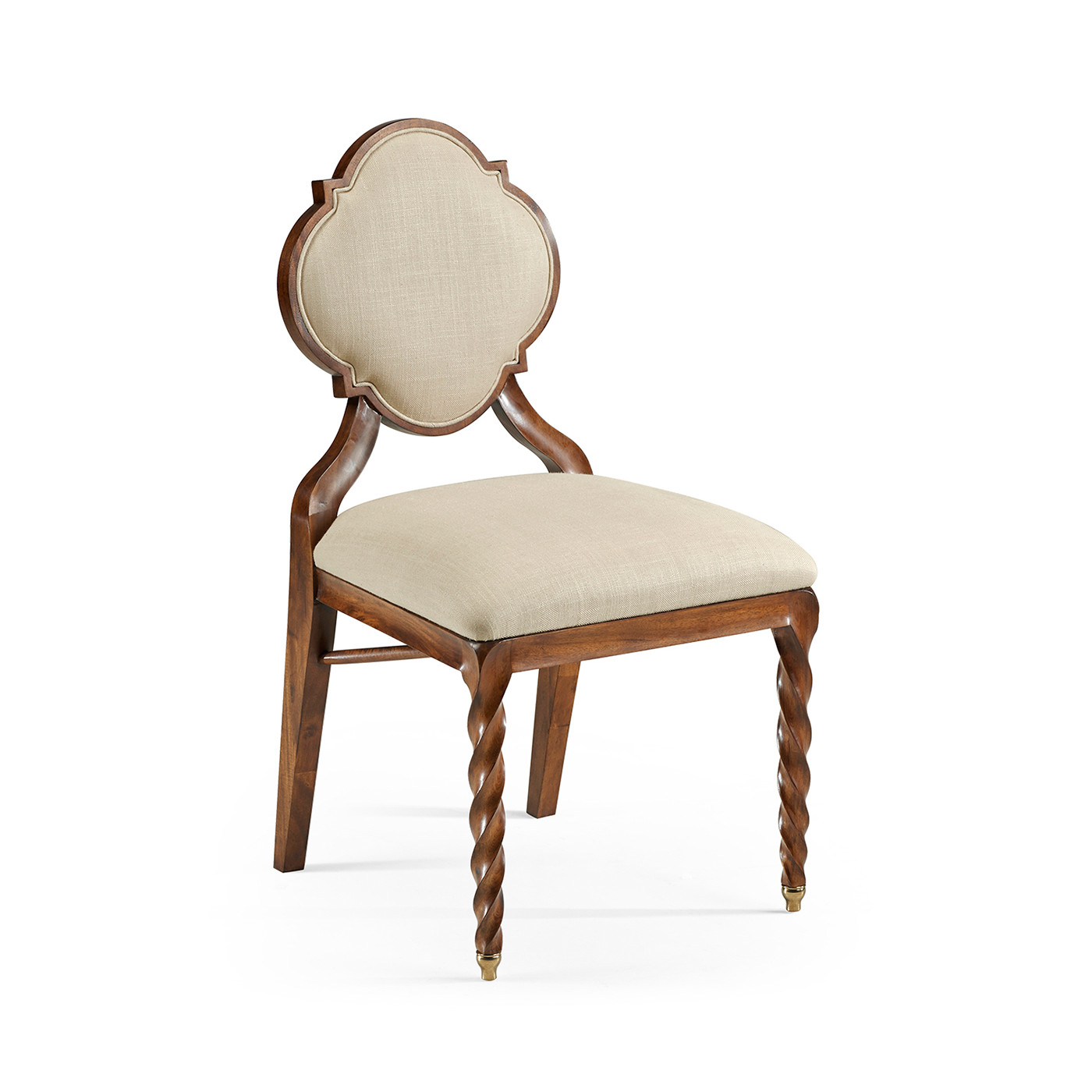 Walnut Barleytwist Dining Side Chair