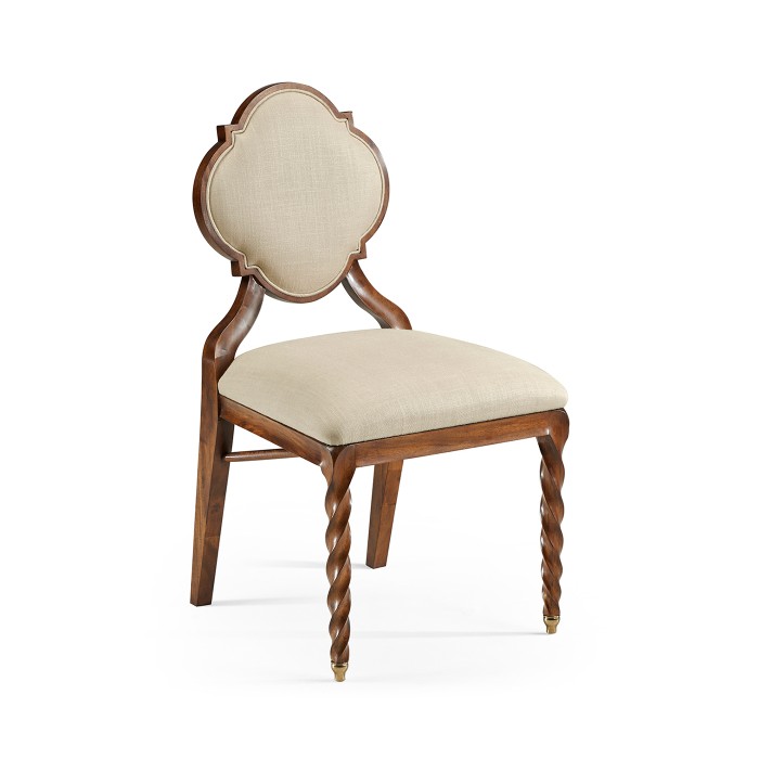 Walnut Barleytwist Dining Side Chair